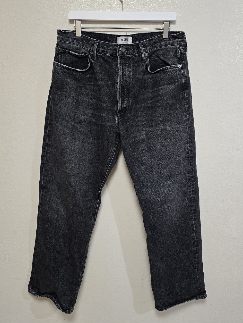 AGOLDE Fran Low-Slung Easy Straight-Leg Jeans Size 31 - Picture 2 of 6